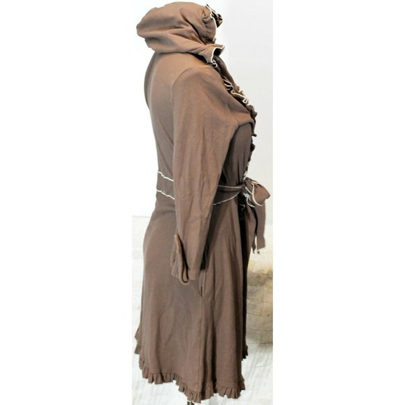 Matilda Jane Hooded Cardigan Woman M Beige Brown L - Picture 3 of 11